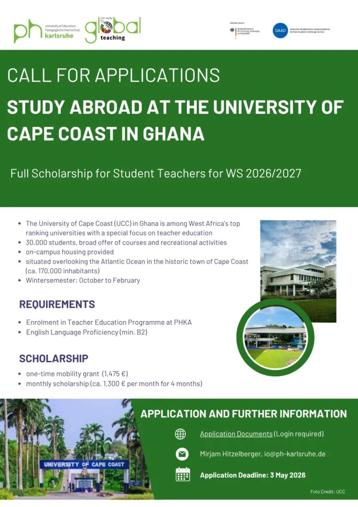 Call for Applications for KUE students to study abroad at University of Cape Coast